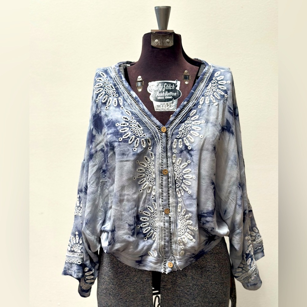 Vintage Havana flowy bohemian hippie top (s)